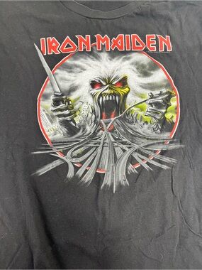 Iron Maiden Graphic Band Tee XL TG Black Heavy Metal Concert Style Shirt